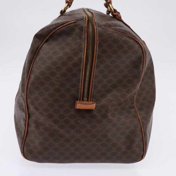 CELINE Macadam Canvas Boston Bag Pvc Leather Brown Gold - Picture 5 of 12